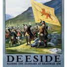 deeside SCOTLAND vintage travel poster HISTORIC POLITICAL SCENE 20x30 rare