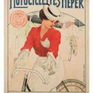 vintage AD POSTER emile berchmans' MOTOCYCLETTES PIEPER classic sporty 20x30