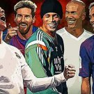 Top World Ranking All-Time Football Soccer Players Art Poster