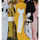 MARCELLO DUDOVICH vintage art poster COLORFUL FORMAL PAINTING lovely 20x30