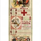 vintage SEVILLA SPAIN poster 1908 PLAZA DE TOROS international rare 20x30