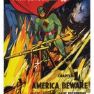 SPY SMASHER comic MOVIE POSTER chapter 1 AMERICA BEWARE action hero 20x30