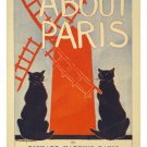 ABOUT PARIS Richard Harding Davis VINTAGE BOOK POSTER 1895 20x30 Cats NEW