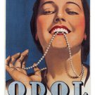 ODOL makes teeth like pearls VINTAGE AD POSTER Austria 1932 20x30 PRIZED