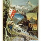 VINTAGE TRAVEL POSTER mont-cervin france COUNTRYSIDE collectors NEW 20x30