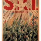 S. R. I. ANTIFASCIST! Vintage Ad Poster Gorrio Spain 1936 20x30 POLITICAL