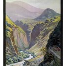 road to the alpes mountains VINTAGE FRENCH TRAVEL POSTER collectors 20x30