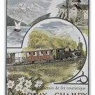 SWISS RAILWAYS vintage tourism poster BLONAY-CHAMBY picturesque NEW 20x30
