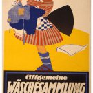 Wäschesammlung 1917 VINTAGE GERMAN Advertising Poster 20x30 FIRST RATE NEW