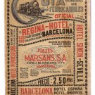 SPANISH VINTAGE railway TIMETABLE 1929 poster 20x30 aged COLLECTORS new