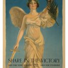 BUY WAR SAVINGS STAMPS WW1 POSTER 20x30 angel with sword glowing rare HOT