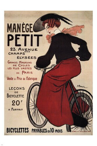 MANEGE PETIT vintage poster ADRIEN barrere FRANCE 1899 20x30 collectors