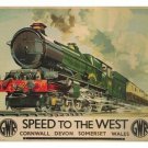 speed to the west ad POSTER vintage CHARLES MAYO UK 1939 20x30 train TRAVEL