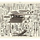 ANCIENT SURGICAL TOOLS ILLUSTRATION vintage art poster EDUCATIONAL gem 20x30