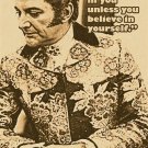 LIBERACE quote poster BELIEVE IN YOURSELF OR NOBODY ELSE WILL piano 20x30