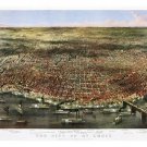 The City Of St. Louis vintage POSTER Currier & Ives 1874 20x30 scenic map