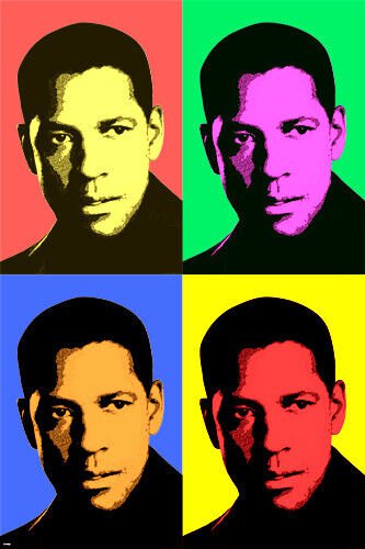 ACTOR celebrity DENZEL WASHINGTON pop art poster MULTIPLE IMAGES 20x30 hot