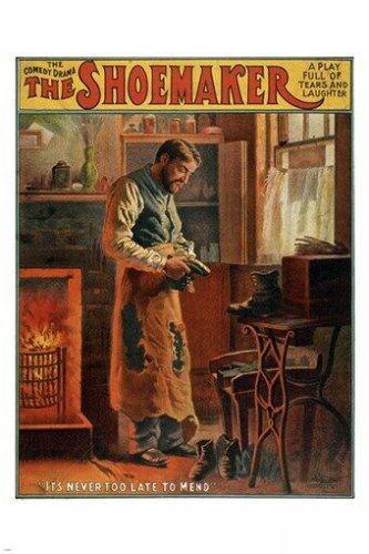 THE SHOEMAKER vintage theater poster COLORFUL COLLECTORS detailed 20x30 NEW
