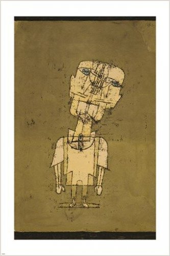PAUL KLEE gespenst eines genies (GHOST OF A GENIUS) vintage art poster 20x30