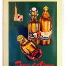 adelshoffen bière d'alsace VINTAGE BEER AD POSTER 20x30 LION CREST classy