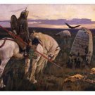 victor vasnetsov KNIGHT AT THE CROSSROADS 1882 vintage scenic poster 20x30