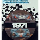 1971 sports car poster WELTMEISTER WORLD CHAMPION prized hot 20x30