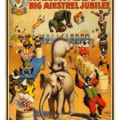 vintage circus poster MINSTREL JUBILEE 20x30 acrobatic BLACK CLOWNS prized