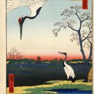 Minowa Kanasugi Mikawashima HIROSHIGE Fine Arts POSTER 1857 20x30 JAPANESE