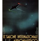 international aerospace exhibition vintage ad poster M PARRINI ITALY 20x30