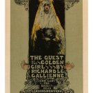 the QUEST of the GOLDEN GIRLS vintage poster ETHEL REED UK 1896 20x30 rare
