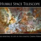HUBBLE SPACE TELESCOPE POSTER showing STARS OF CARINA NEBULA rare 20x30