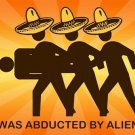 hilarious ABDUCTED BY ALIENS stick people poster 20x30 ILLEGAL IMMIGRATION