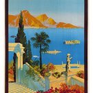 le lac majeur VINTAGE travel poster LOVELY FRENCH COASTLINE colorful 20x30