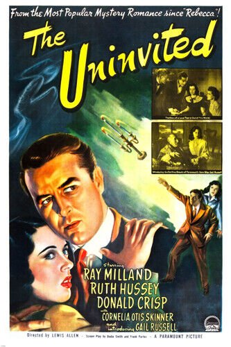 the uninvited MOVIE POSTER RAY MILLAND RUTH HUSSEY mystery romance 20x30
