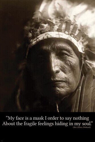 MOHAWK CHIEF quote poster 20x30 STRONG sensitive AMAZING photo SINGULAR