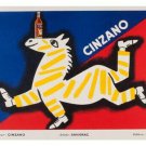 cinzano VINTAGE LIQUOR AD POSTER striped horse 20x30 ITALIAN aperitif hot