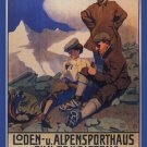 LODEN vintage travel poster JA SCHMID GERMANY 1905 20x30 prized collectors