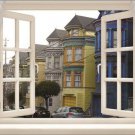 WINDOW into SAN FRANCISCO architecture poster HAIGHT ASHBURY 'HOOD 20x30 hip