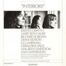 WOODY ALLEN'S INTERIORS movie poster 20x30 GERALDINE PAGE 1978 dramatic gem