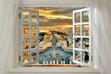 Window Onto ROME Scenic POSTER 20x30 Historic CATHOLIC Prized COLLECTORS