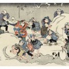 JAPANESE FINE ART Print Poster 20x30 Snow Wintry Scene Kids Fun Unique JAPANESE FINE ART Print Poster 20x30 Snow Wintry Scene Kids Fun Unique