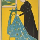 ameublement gouthier VINTAGE FRENCH AD poster HENRI MEUNIER sewing 20x30 GEM