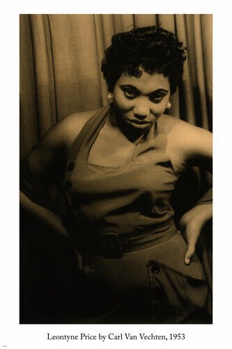 LEONTYNE PRICE by Carl Van Vechten VINTAGE ARTS POSTER 1953 20x30 photo