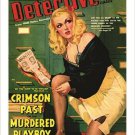 LINE-UP DETECTIVE vintage comic book cover SEXY WOMAN murder mystery 20x30