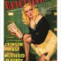 LINE-UP DETECTIVE vintage comic book cover SEXY WOMAN murder mystery 20x30