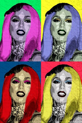 celebrity singer LADY GAGA multiple image POP ART POSTER colorful 20x30 hot