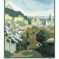 DREUX FRANCE vintage TRAVEL poster CHARMING TOWN colorful rare lovely 20x30