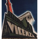 Vicenza Int'l Alighierian Congress POSTER A. De Maria Italy 1933 20x30 RARE