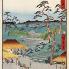 Hiroshige- Hodogaya Fine Arts POSTER 1855 20x30 japanese painting RARE!