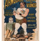 Armour & Co. meat extract VINTAGE AD POSTER A. Guillaume France 1891 20x30